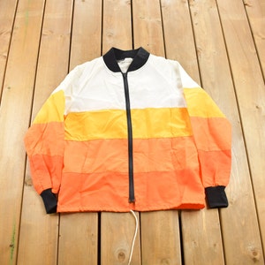 Vintage 1980s Sportswear Colorful Windbreaker Jacket / Streetwear / Light Jacket / Vintage Windbreaker / Color Pallet