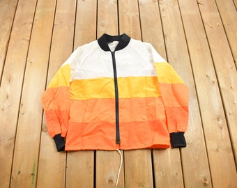 Vintage 1980s Sportswear Colorful Windbreaker Jacket / Streetwear / Light Jacket / Vintage Windbreaker / Color Pallet