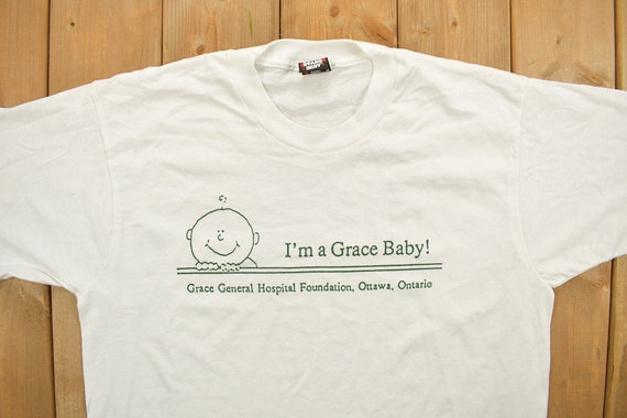Vintage 1990s Grace Baby Hospital Ontario Graphic… - image 3