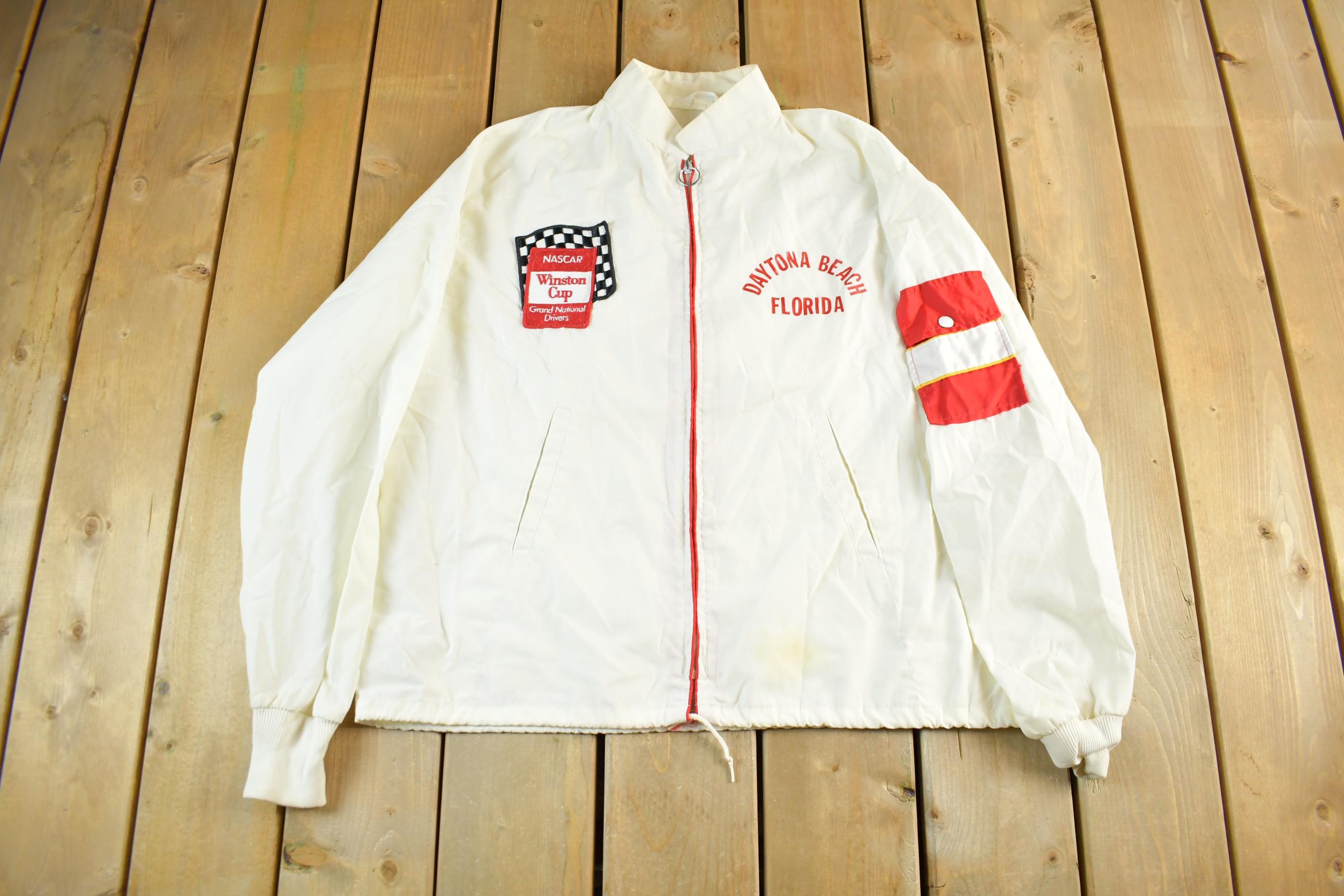 Vintage 1980s Nascar Winston Cup Windbreaker Zip up Jacket Men's