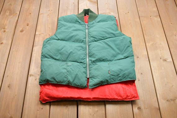 Vintage 1980s Puffer Vest / Goose Down Fill / Vintage Bubble Vest / Winter / Streetwear / Vintage 80s Vest / Hunting Vest