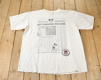 Vintage 1996 Disney Mickey Mouse Graphic T-Shirt Made In USA