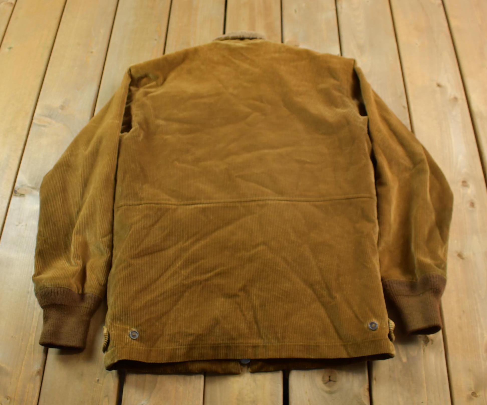 Vintage 1980s Mighty Mac Brown Corduroy Zip up Jacket / Outerwear