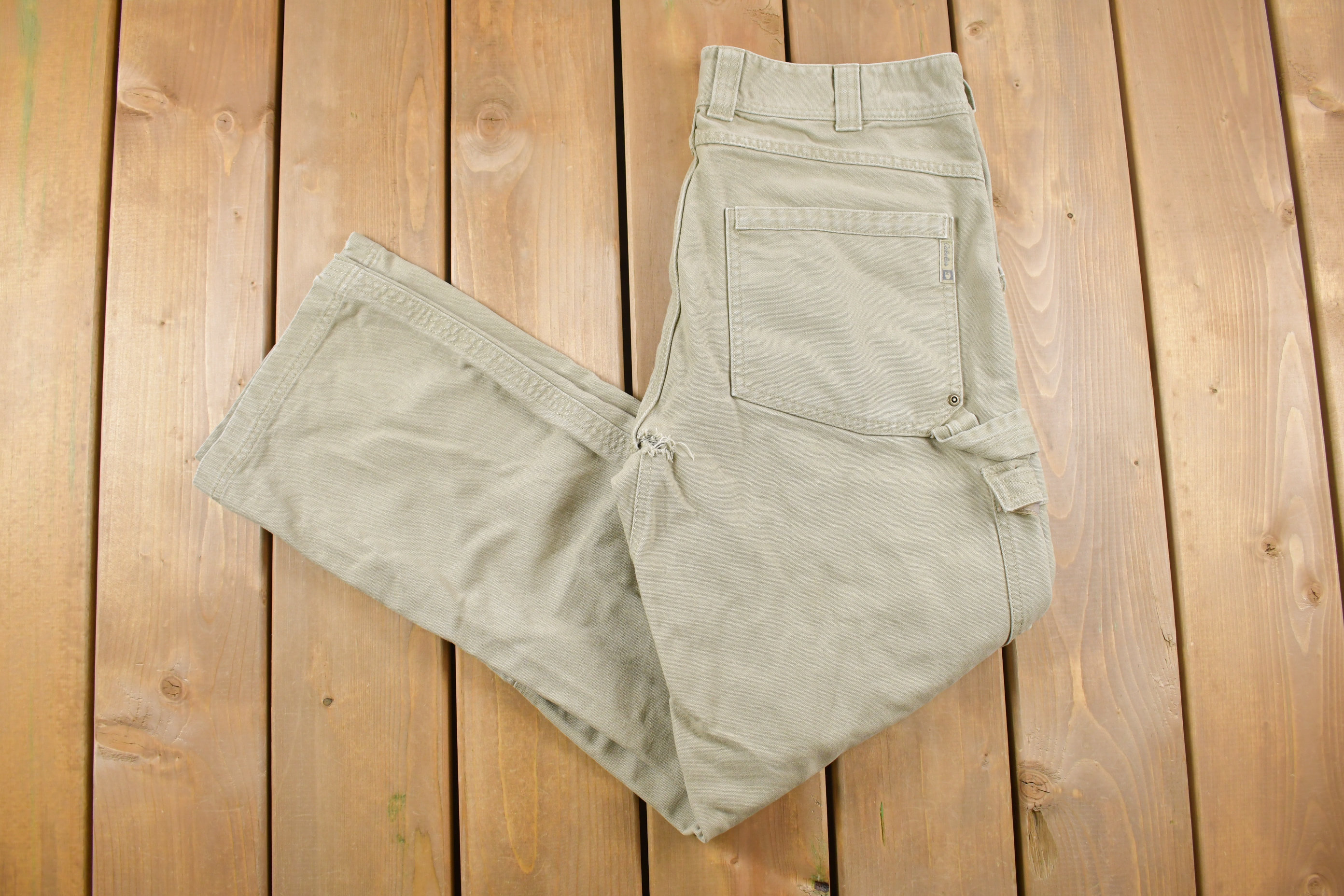 Vintage 1990s Cabela's Outdoor Gear Beige Cargo Pocket Pants Size 32 x 32 / Hunting & Fishing Gear / Outdoorsman