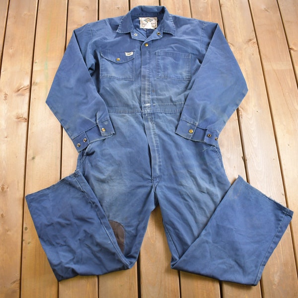 Vintage 1980s HWC Quality Coveralls / Vintage Coveralls / Vintage Workwear / Distressed Workwear / One Piece Work Suit / Made in Canada