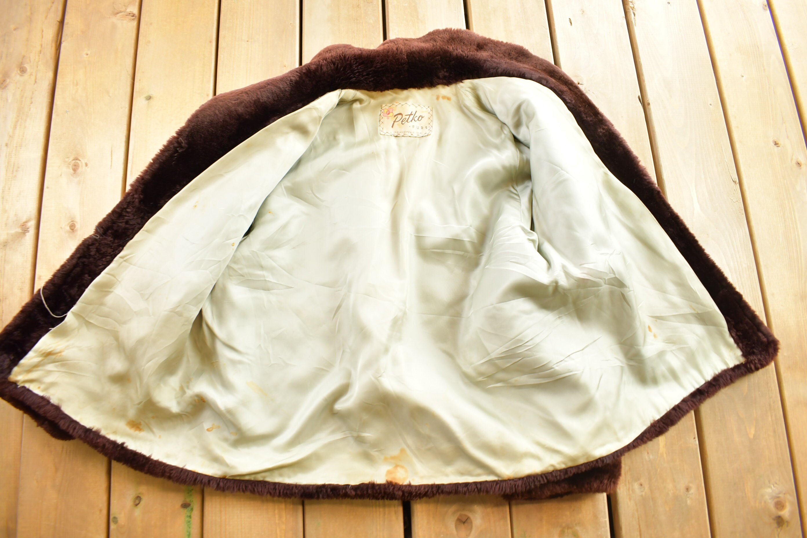 VICTIM『RECYCLE BEAVER COAT』 Sheared Beaver Fur Coat Chocolate Brown Beaver Fur Jacket