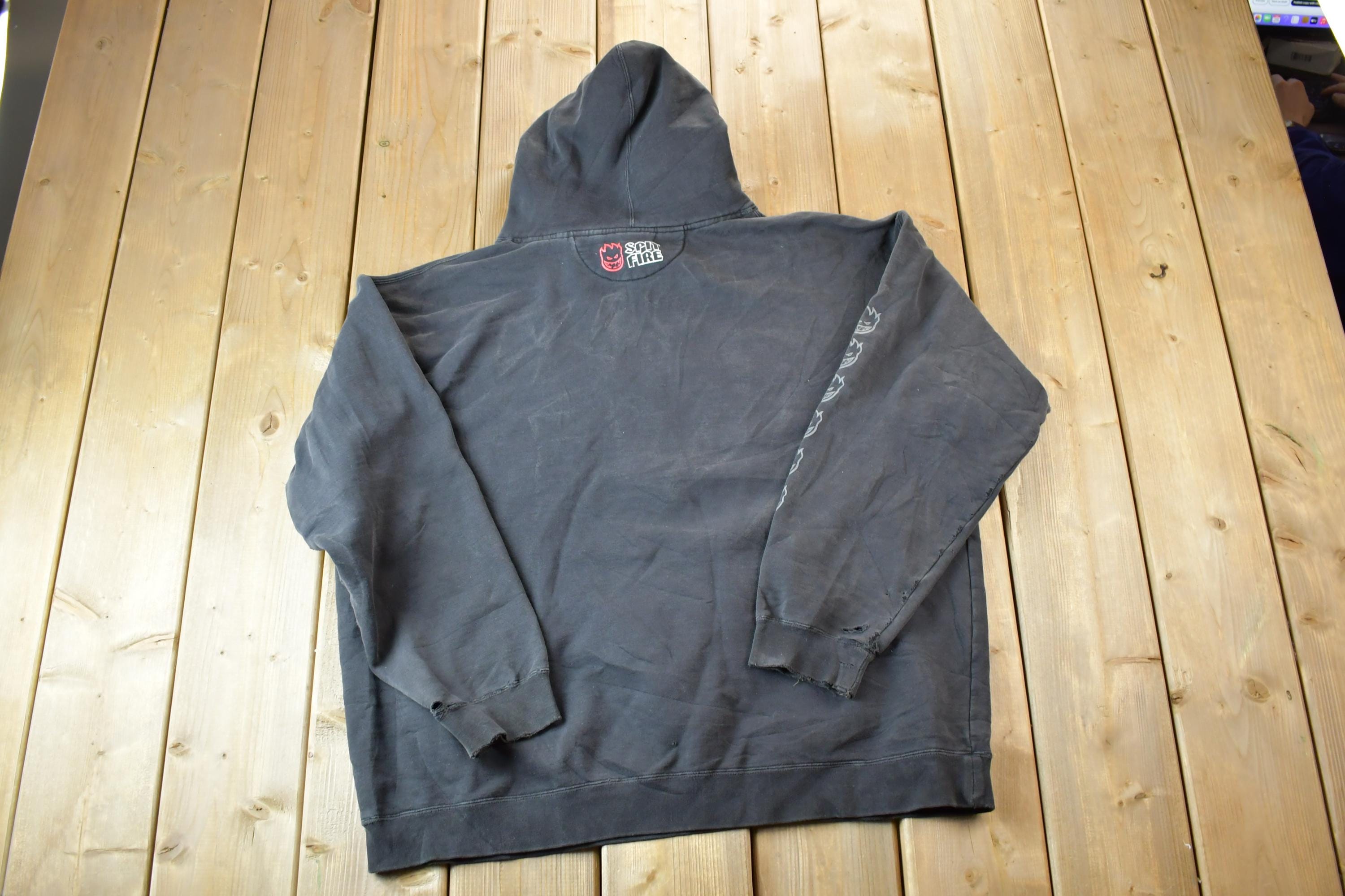 Vintage 1990s Spitfire Wheels Hoodie Skateboarding
