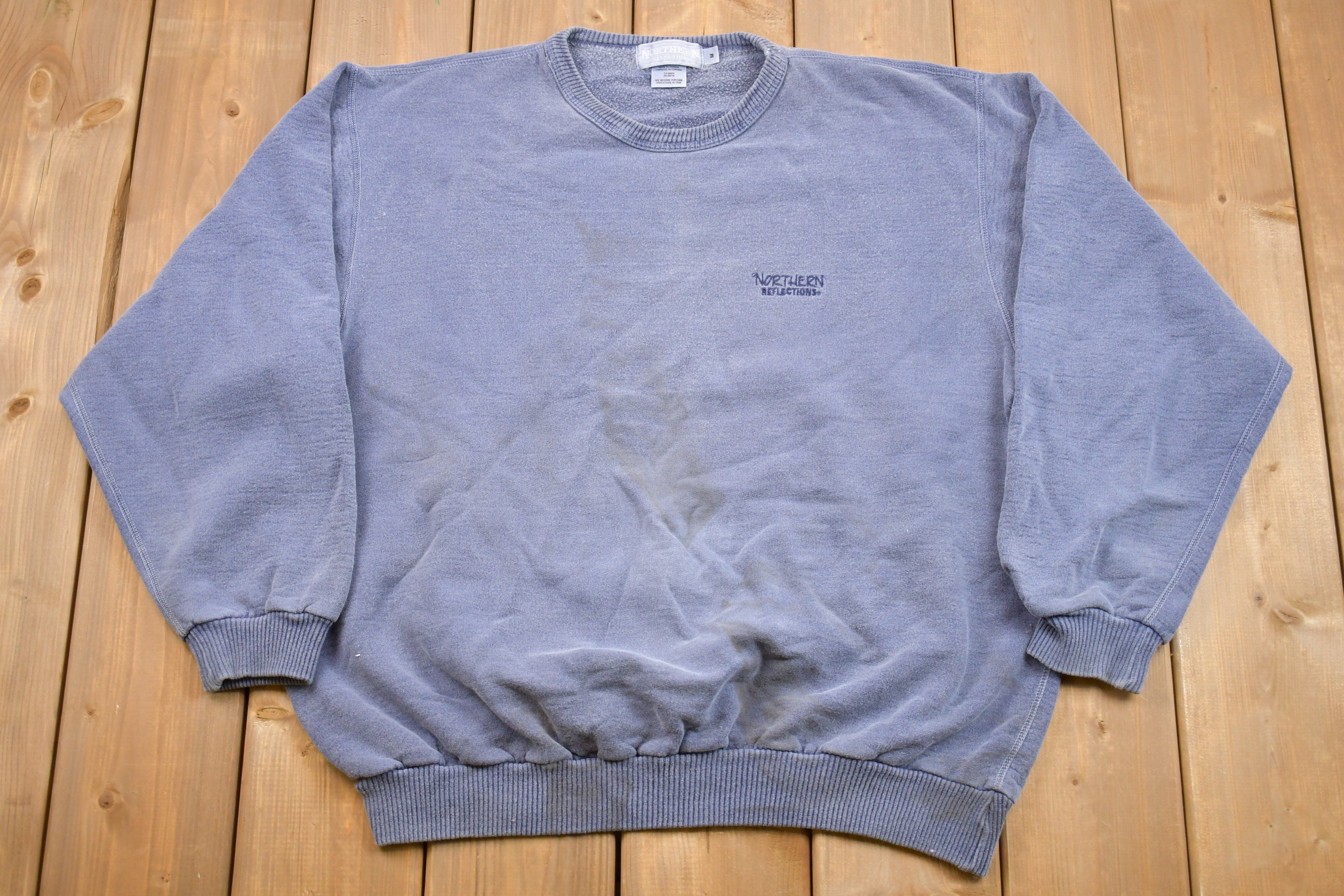 90s Northern Reflections Crewneck / Nature Print / Vintage