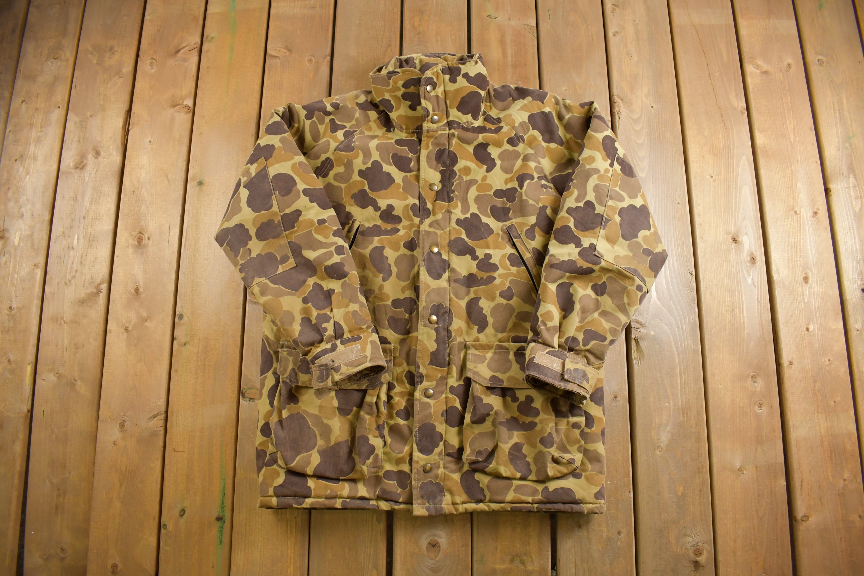 Vintage 1990s Cabela's Duck Camo Hunting Jacket Vintage 1990s Cabela's Duck Camo Hunting Jacket