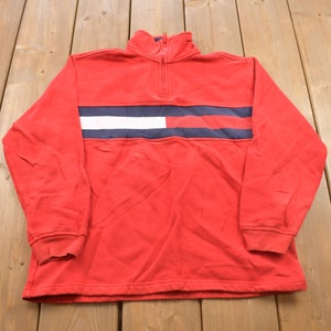 Vintage 2000 Tommy Hilfiger 1/4 Zip Sweatshirt / 90s Crewneck / Fancy Vintage / Essential / Streetwear / 90s Blank
