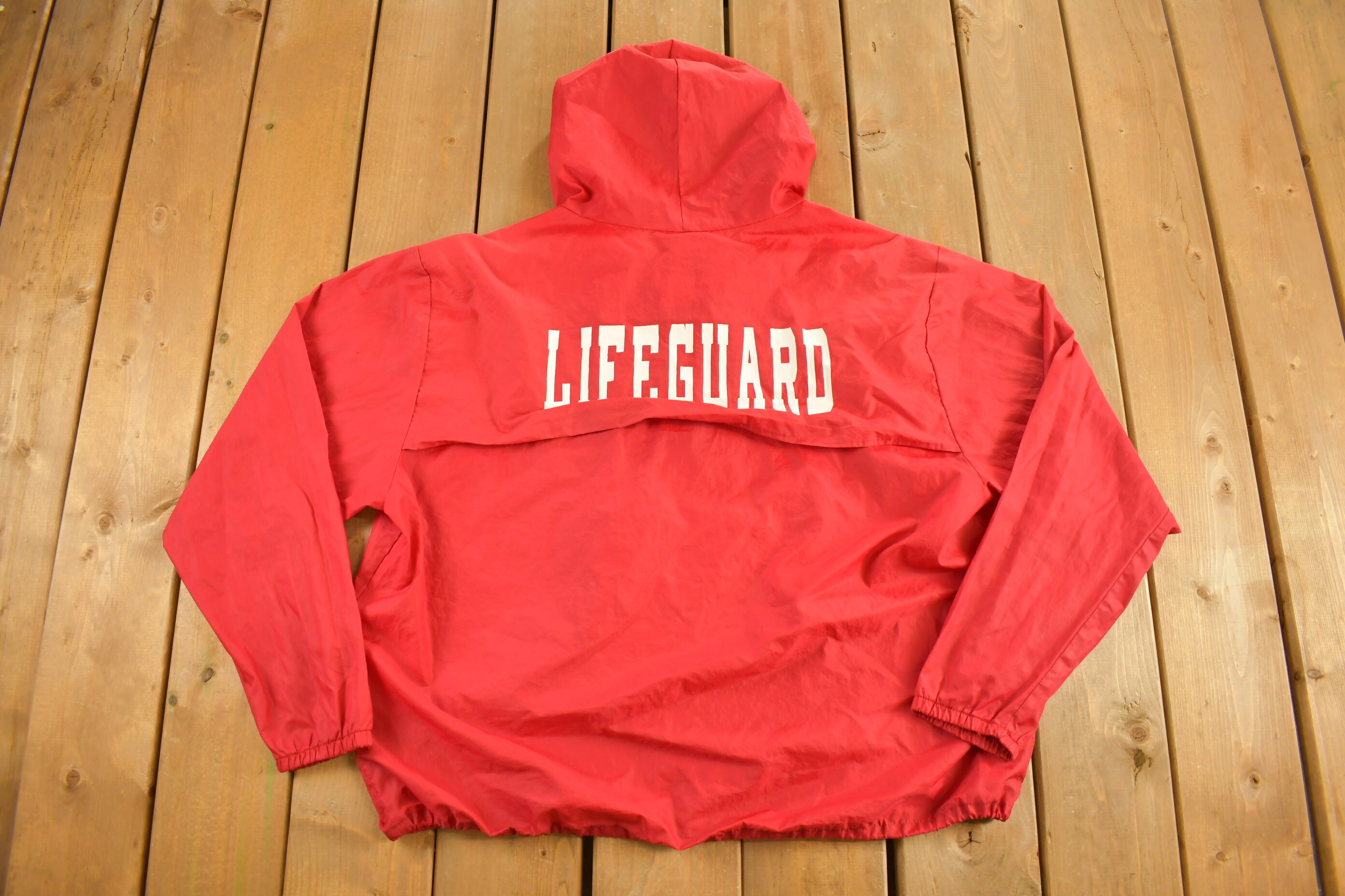 ジャケット・アウター vintage LIFE GUARD satain studium jkt dw LONE STAR Leather Stadium Jacket Size S Navy x Gray VINTAGE