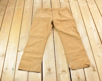 90s〜 Old Dickies 生成り Painter Pants Vintage Dickies Carpenter Pants Men's 34x32 Brown Duck Canvas