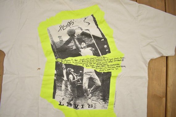 Vintage 1989 Levi's 501 Basketball Graphic T Shir… - image 3