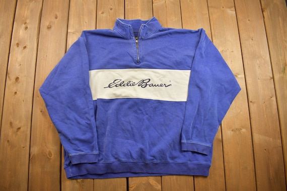 Vintage 90s Eddie Bauer Ebtek Fleece Zip Up Jacket Mens Size