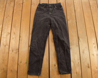 Vintage 1990s Levi's 551 Black Jeans Size 29 x 31.5 / Relaxed Fit / Tapered Leg / Vintage Levi's / Black Denim / Levi Strauss