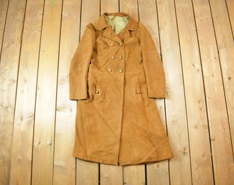 【vintage】suede long coat Vtg 70s Penny Lane sheepskin leather suede princess hippie