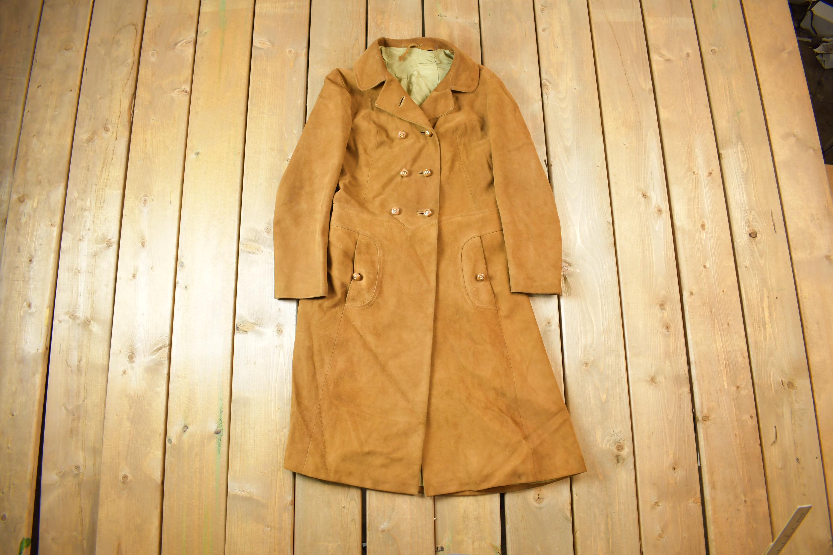 美品 RRL 1960S VINTAGE SUEDE-TRIM COAT S1 Vintage-1960s-Suede-Leather-