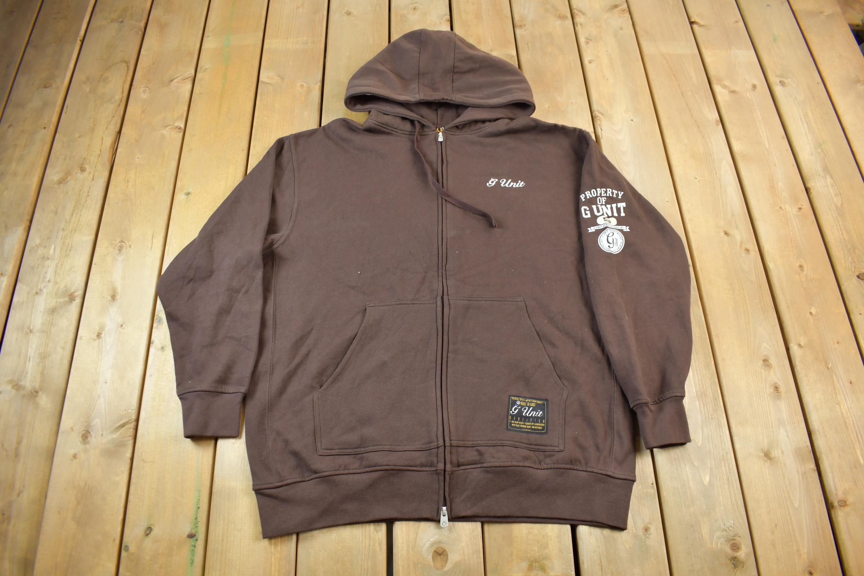 Vintage Deadstock Y2K G-unit Embroidered Zip up Hoodie Size XXL