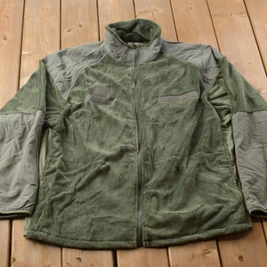 Vintage 1990s Cold Weather Fleece Zip Up Sweater / Outdoorsman / 90s Sweater / Streetwear / Hiking / Fleece Zip up / Military Fleece