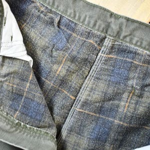 Vintage 1990s Green Blanket Lined Carhartt Work Pants Size 36 x 34 / 90s Carpenter Pants / Vintage Carhartt / Vintage Workwear / Warm Pants immagine 4