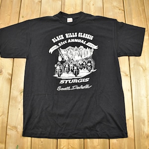 Vintage 1991 Sturgis Black Hills 51st Bike Rally Motorcycle T-Shirt / Single Stitch / Made In USA / Eagle Graphic / Biker / South Dakota / image 1