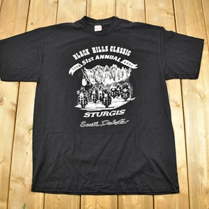 Vintage 1991 Sturgis Black Hills 51st Bike Rally Motorcycle T-Shirt / Single Stitch / Made In USA / Eagle Graphic / Biker / South Dakota /