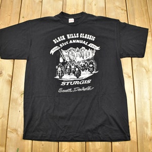 Vintage 1991 Sturgis Black Hills 51st Bike Rally Motorcycle T-Shirt / Single Stitch / Made In USA / Eagle Graphic / Biker / South Dakota / image 1