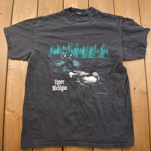 Vintage 1993 Upper Michigan Duck Themed Travel T-Shirt / 90s / Streetwear / Made In USA / Single Stitch / Vacation Tee / Travel & Tourism