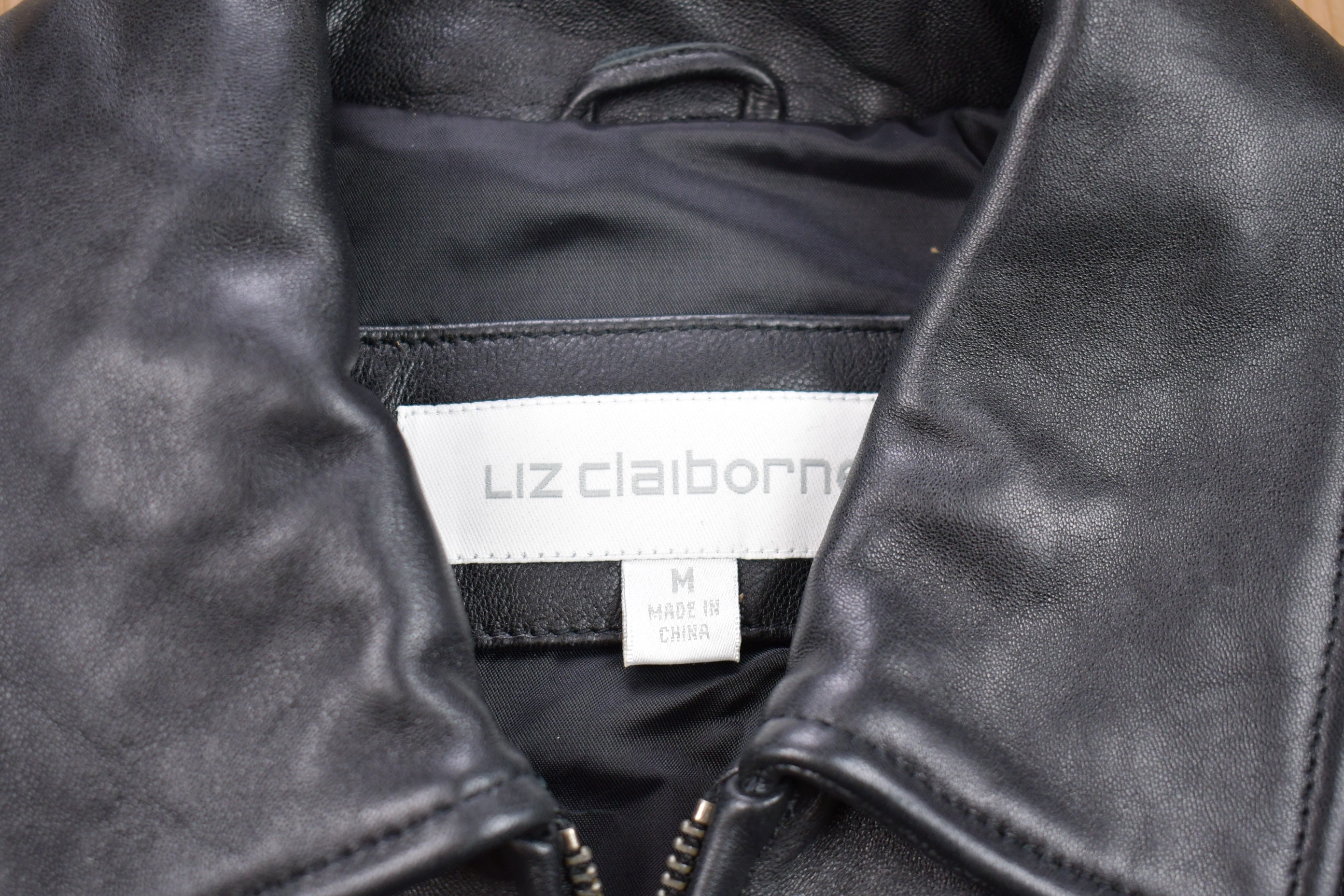 Vintage 1990s Liz Claiborne Leather Jacket / Fall Outerwear