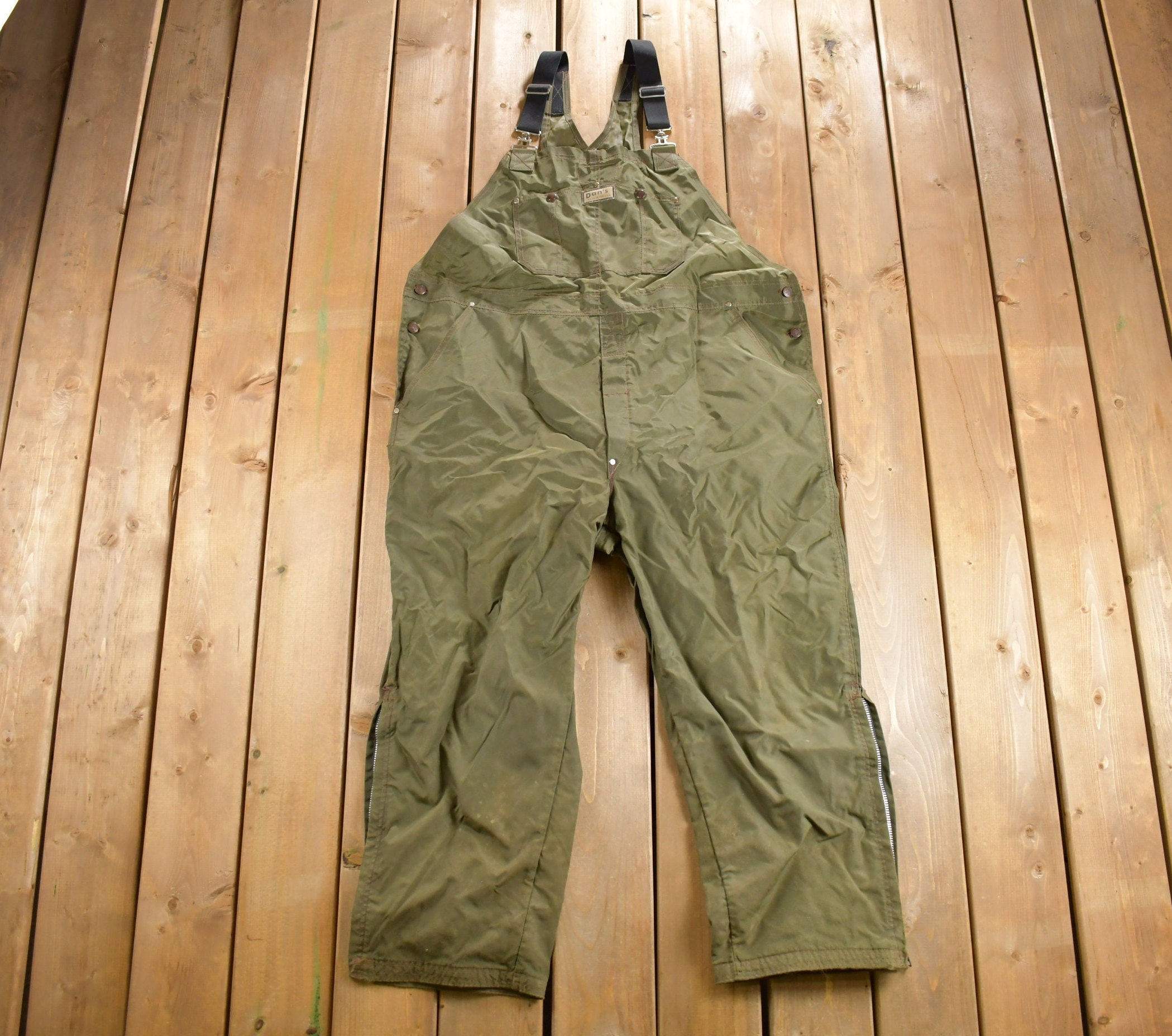 Braintanned Buckskin Overalls. 