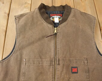WORK KING 90s DUCK VEST vintage Vintage 1990s Tough Duck Quilted Work Vest ⁄ Vintage Workwear