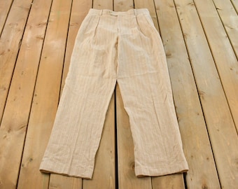 Pantalones de lino Sean John vintage de los años 90, nuevos, sin usar, para hombre, talla 32 x 33 / Pantalones de los 90 / Moda urbana / Estilo preppy ligero