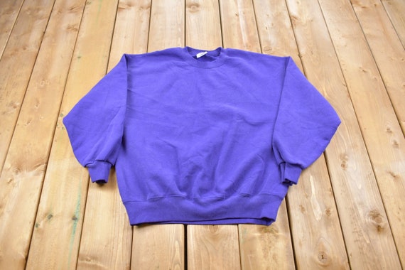 Vintage 1990s Basic Crewneck Sweatshirt / Made in USA / 90s - Etsy Singapore