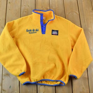 Vintage 1990s Burdy Ice Ski Fleece Sweater / Outdoorsman / 90s Sweater / Streetwear / Hiking / Fleece Zip up