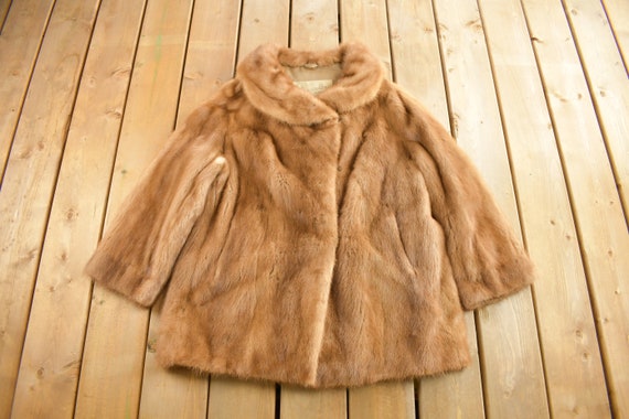 Vintage 1970s Brown Mink Fur Coat / Vintage Mink … - image 1