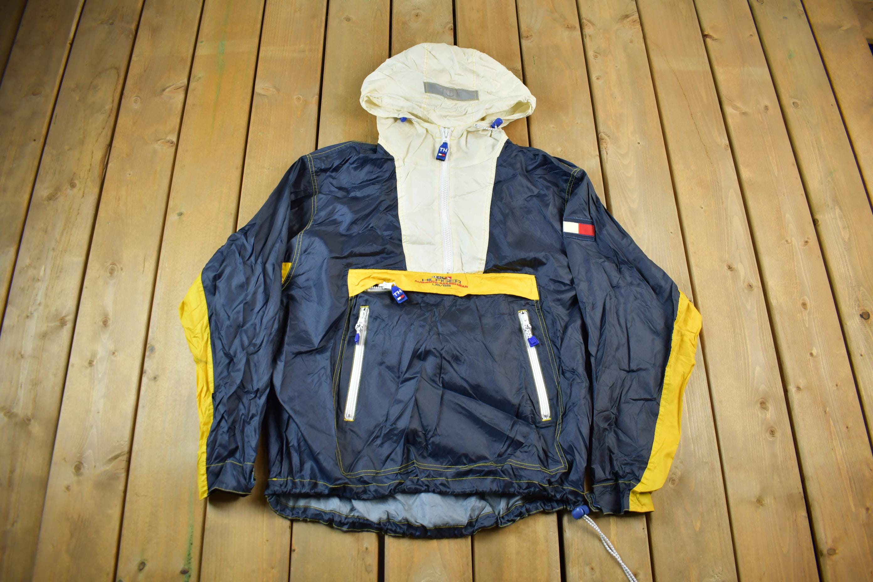 Vintage 90s Tommy Hilfiger Track Jacket Windbreaker L - Etsy