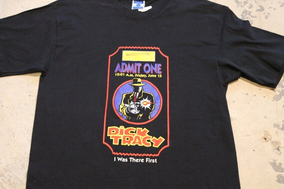 Vintage 1990s Dick Tracy Admit One Graphic T Shir… - image 3