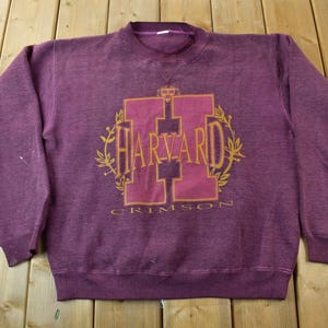 Vintage 1990s Harvard University Collegiate Crewneck / Vintage Harvard / Sportswear / Americana / Harvard Crimson