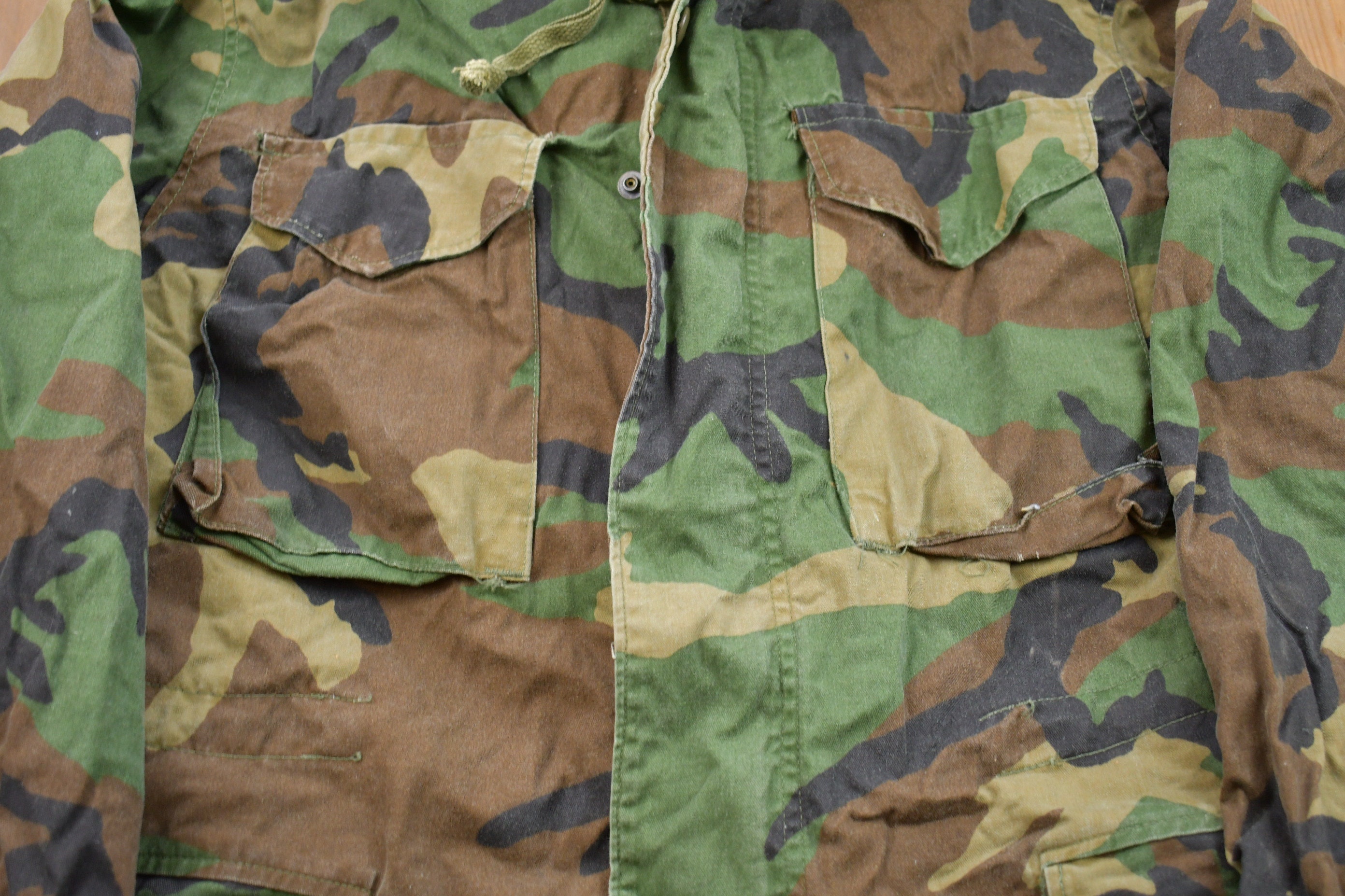 Vintage 2000 Military Camo Field Jacket / Button up Jacket / Army 