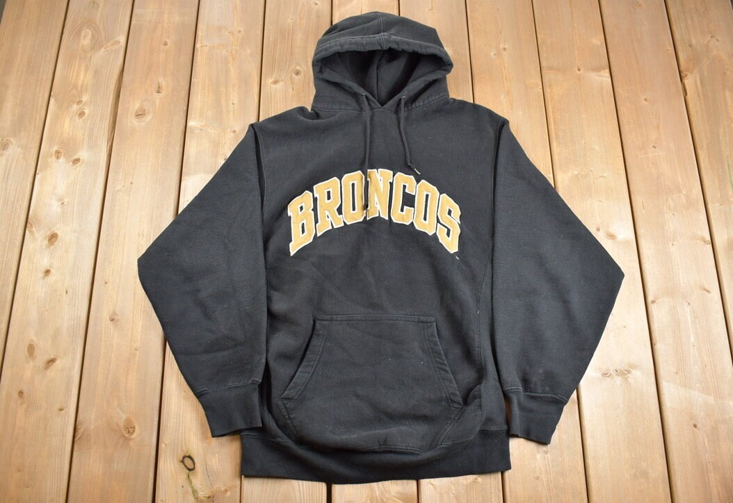 Black broncos sweatshirt hotsell