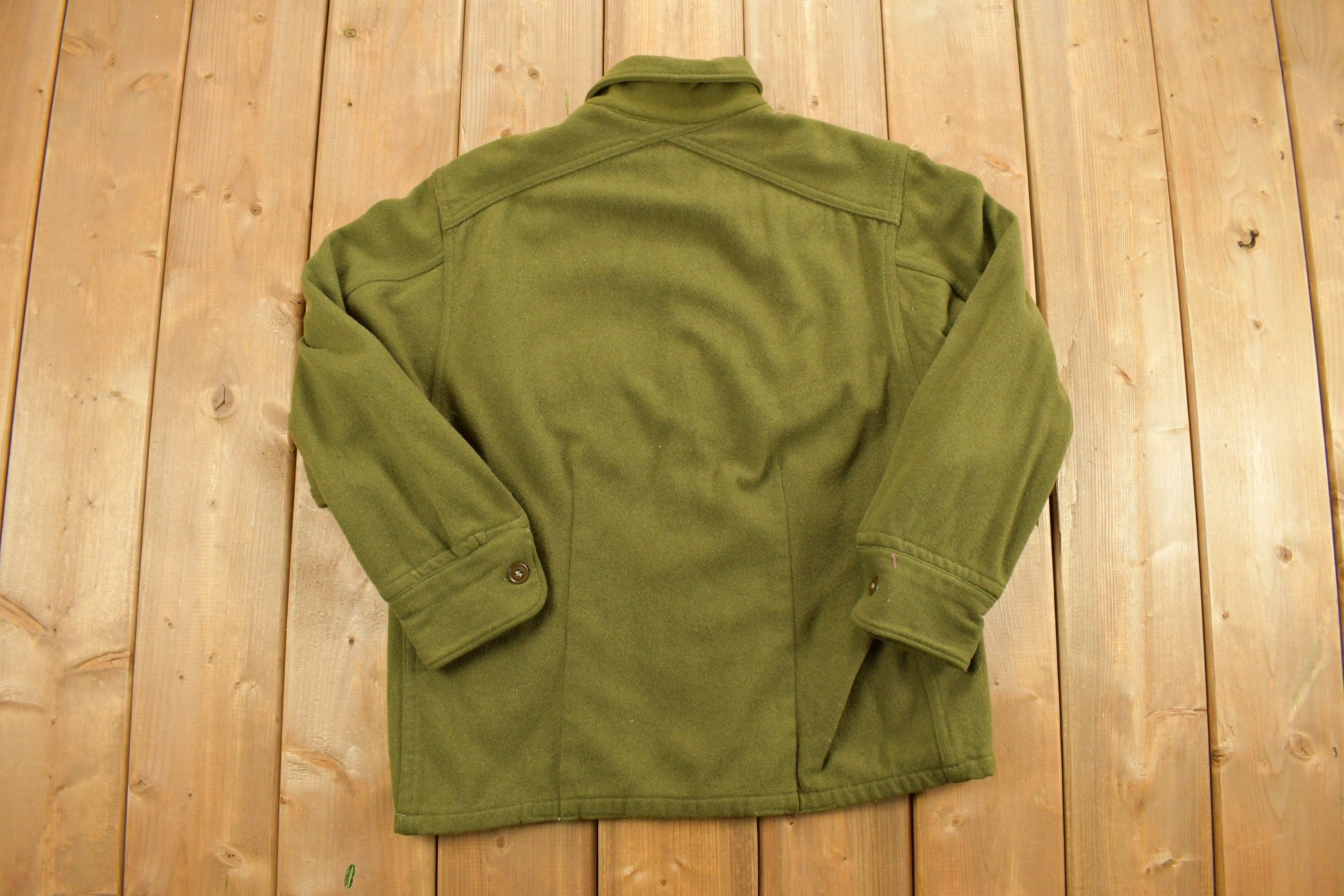 ww2 米軍　チノシャツ　1940s 40s Vintage US Army Military Shirt WW2 1940s | Khaki Button-up