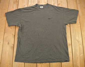 Vintage 1990s Nike Sun Faded Swoosh T-Shirt / 90s Nike / Made In USA / Streetwear / Vintage Sportswear / Nike White Tag / Embroidered