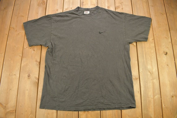 Vintage 1990s Nike Sun Faded Swoosh T-shirt / 90s Nike Vintage 1990s Nike Sun Faded Swoosh T-shirt / 90s Nike