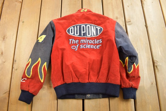 Vintage 1990s Youth Size Jeff Gordon Suede Nascar Racing Jacket