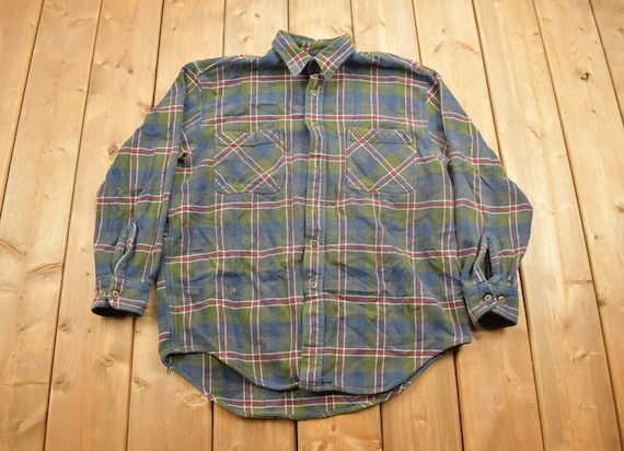 90s St. John\'s Bay Flannel Shirt M