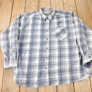 Vintage 1990s Saugatuck Plaid Button Up Flannel Shirt