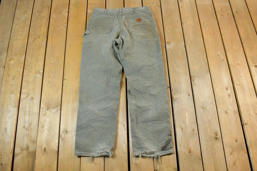 Vintage 1990s Carhartt Work Pants Size 34 X 34 / 90s Carpenter