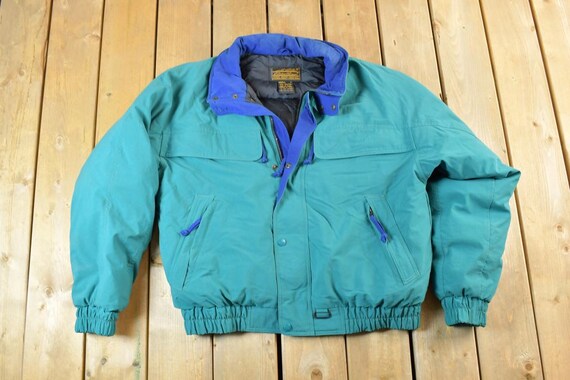 ジャケット・アウター 90s Eddie Bauer short length  down Vintage 1990s Eddie Bauer Down Puffer Ski Jacket / Vintage Eddie