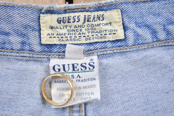 Vintage 1990s Guess Jeans Baggy Jean Shorts / 90s… - image 5