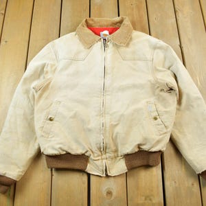 Vintage 1990s Carhartt Santa Fe Jacke im Used Look Sun Faded Made In USA S/M Größe S/M / Arbeitskleidung / Vintage Carhartt / Quilt Lined
